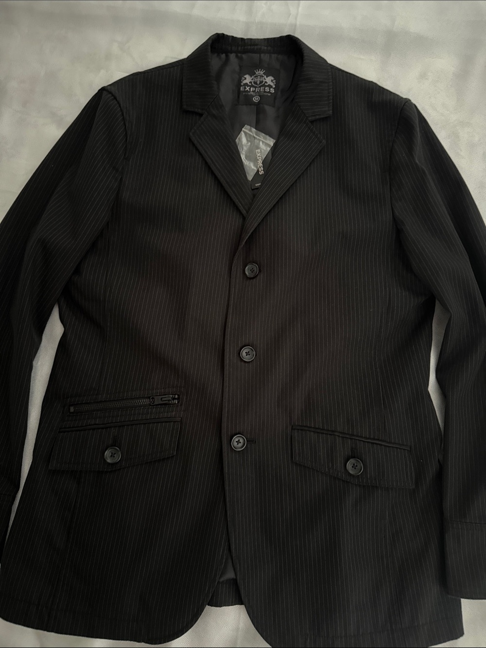 Express Men’s Black Pinstripe Sport Coat